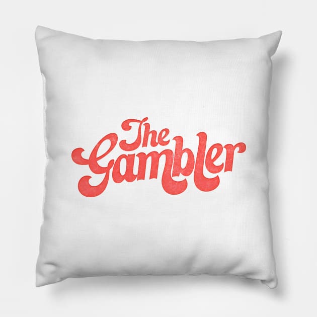 The Gambler //// Retro Style Design Pillow by DankFutura