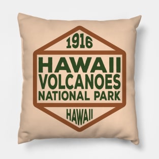 Hawaii Volcanoes National Park badge Pillow