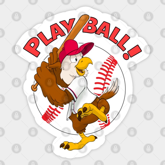 Play Ball! Nationals Baseball Mascot Screech - Washington Nationals - Kids  T-Shirt