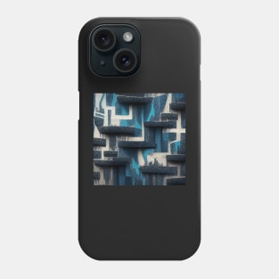 abstract pattern, blue Phone Case