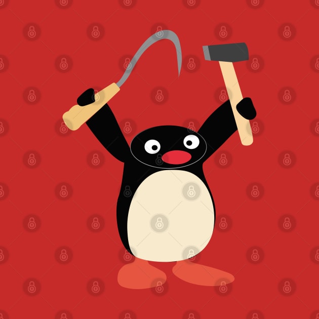 Communist Pingu with Hammer and Sickle meme by gabyshiny