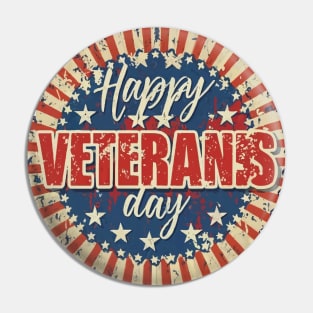 Happy Veterans Day Pin