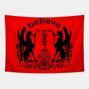 believe your lucky dragon on fire Tapestry