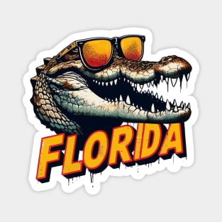 Florida Funny Alligator in Sunglasses Magnet
