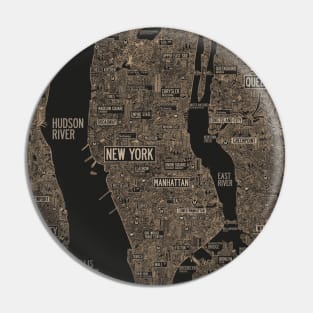 new york city map drawing Pin