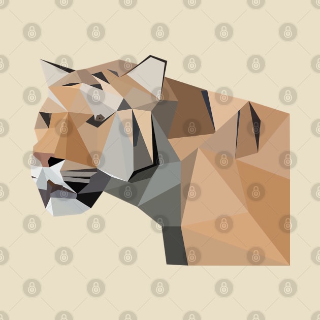 Geometric diamond tiger - Origami by Origami Fashion