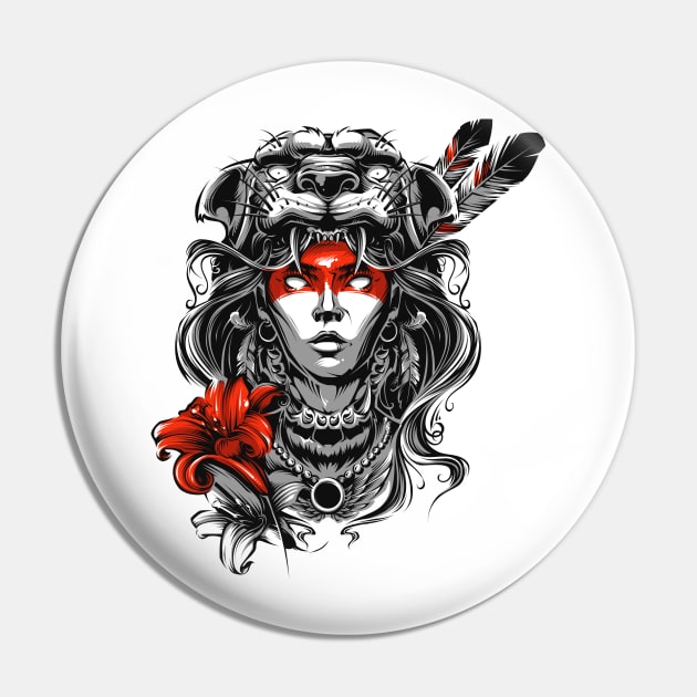 Aztec Jaguar Warrior - Aztec - Pin