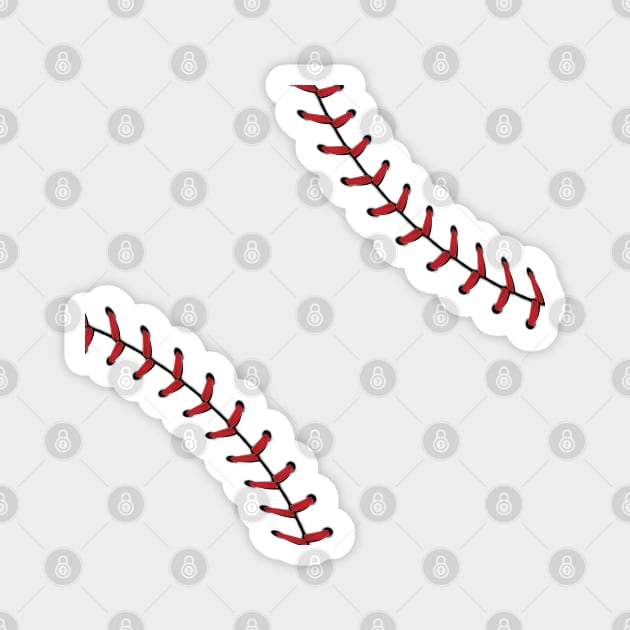 Baseball Ball Laces Magnet by AnnArtshock