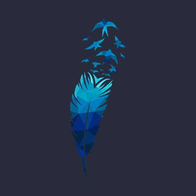 Bird feather illustration by Razym