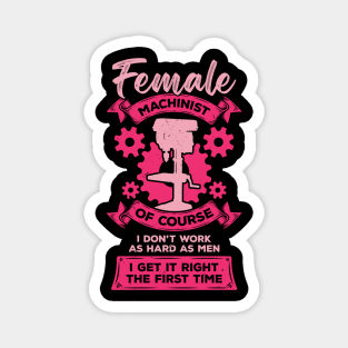 Female Machinist Machine Operator Gift Magnet