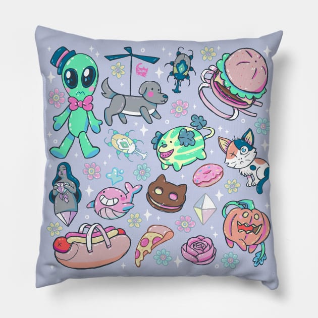 Steven Universe Stuff, Things, and Cuties Pillow by DajonAcevedo