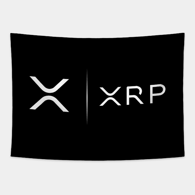 SIDE BY SIDE RIPPLE XRP LOGO T-SHIRT (Cryptocurrency Coin) Tapestry by toosweetinc