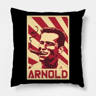 Arnold Schwarzenegger Retro Propaganda Pillow