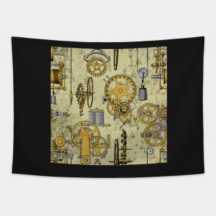 Steampunk clockwork gears Tapestry