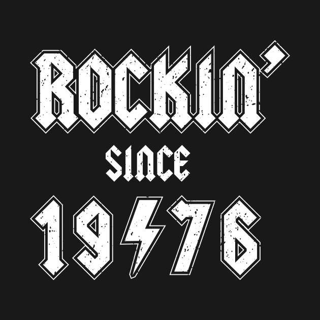 Rockin since 1976 birthday rocker gift by Daribo