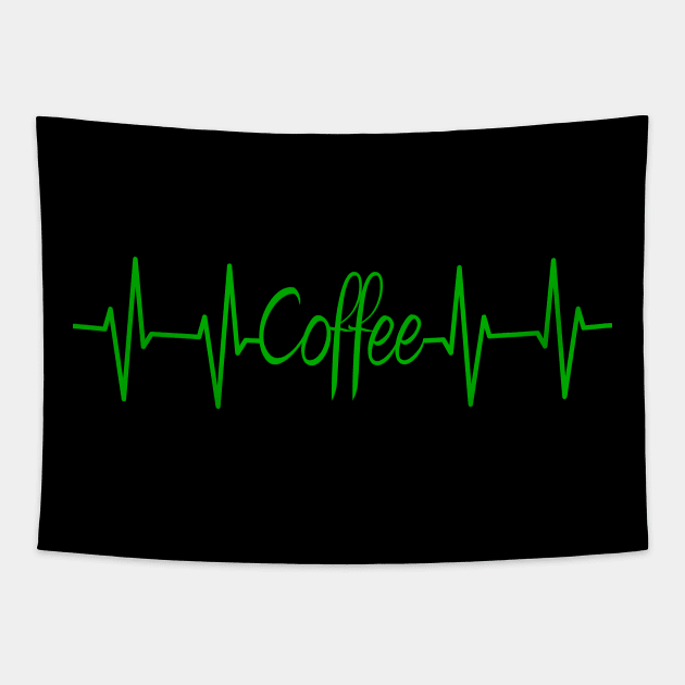 coffee heartbeat Tapestry by Mollie