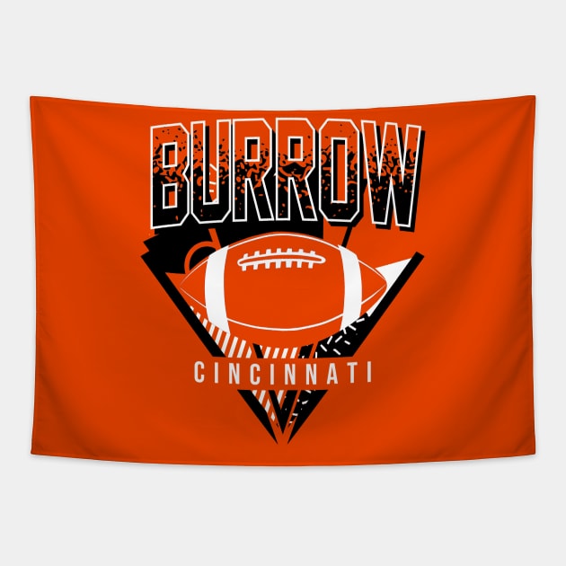 Vintage Cincinnati Football Burrow Tapestry by funandgames