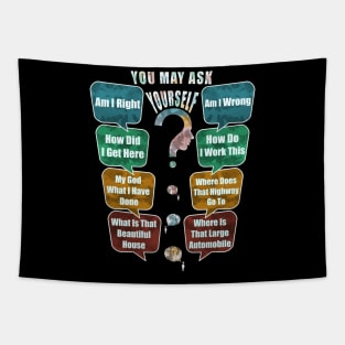 You May Ask Yourself Talking Heads Once In A Lifetime Classic Retro Vintage Pie Chart Tapestry