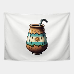 Yerba Mate Argentina Flag Tapestry