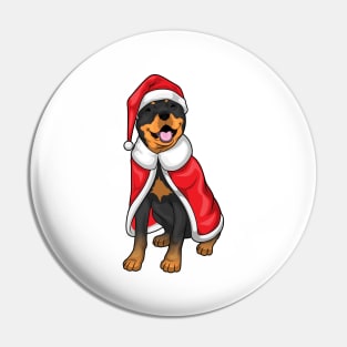 Rottweiler Christmas Santa hat Pin