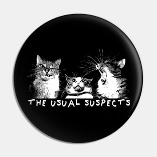 The Usual Suspects featuring Cat Mug Shot Trio Pin