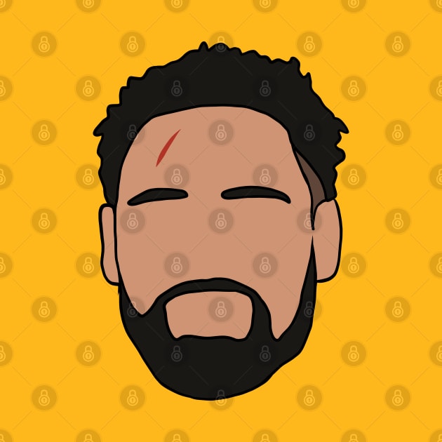Klay Thompson Scar Game Face Art by rattraptees