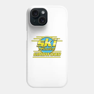 Girdwood Alaska 80s ski logo Phone Case