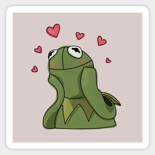 Kermit Love Meme - Kermit - Sticker