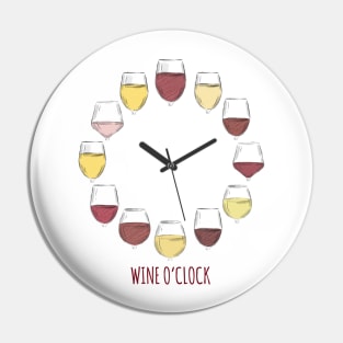 Wine O'clock Pin