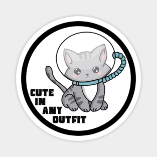 Cat in Space Loves Fashion Magnet