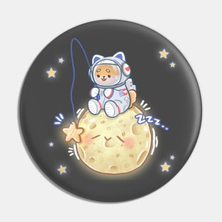 Shiba Astronaut Pin