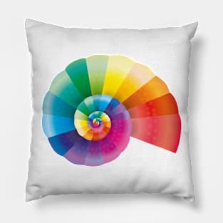 Rainbow Ammonite Pillow