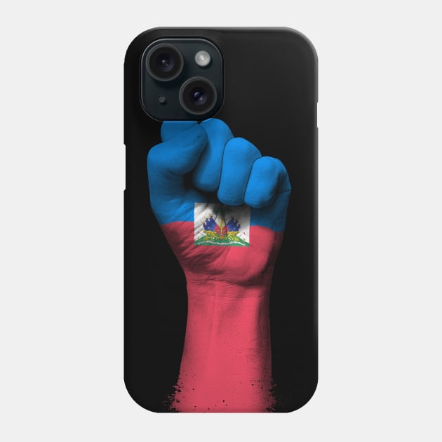 Flag of Haiti on a Raised Clenched Fist Phone Case by jeffbartels