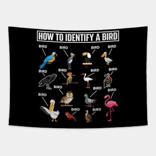 How To Identify A Bird Funny Birds Lover Nature Birdwatcher Tapestry