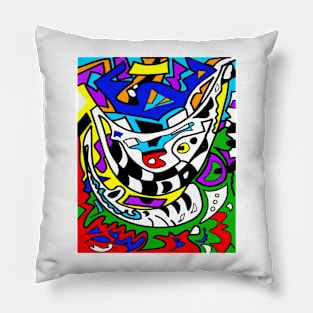 Abstract cat Pillow