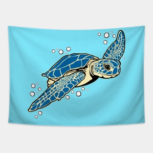 Light Yellow Sea Turtle Tapestry