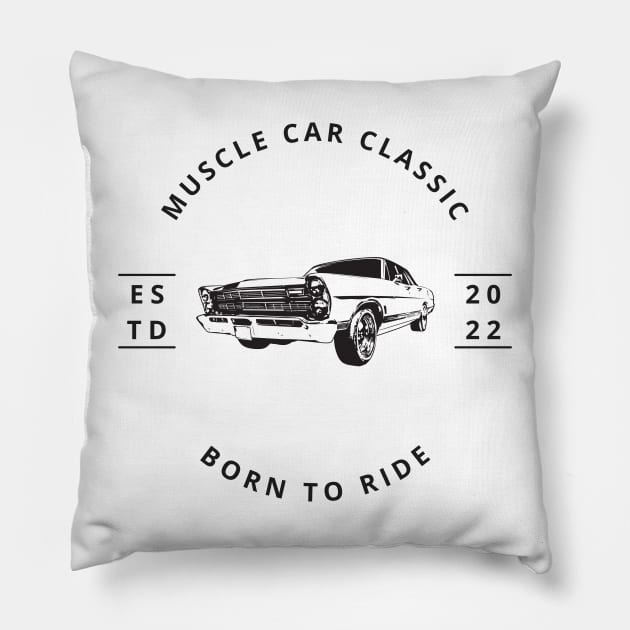 Muscle Car Classic Pillow by bloobox