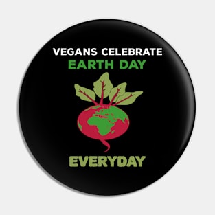 Vegans Celebrate Earth Day Everyday Pin