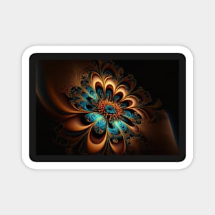 Abstract Floral Garden Botanical Print Magnet