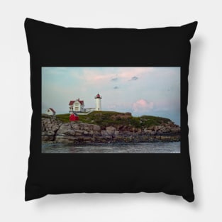 Nubble Light Sunset Pillow