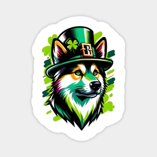 Swedish Vallhund's Lively St Patrick's Day Celebration Magnet