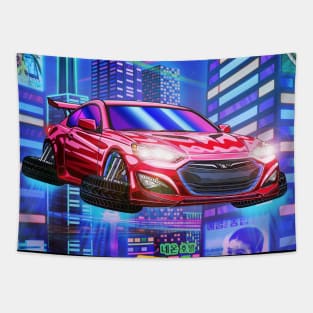 Hyundai Genesis Coupe (2009) Cyberpunk Tapestry