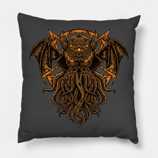 Cthulhu with Pentagram Pillow