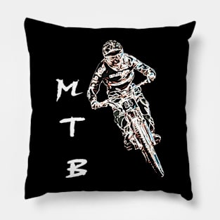 dowhill mountain bike Pillow