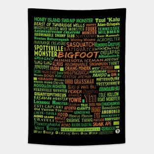 Bigfoot silhouette Tapestry