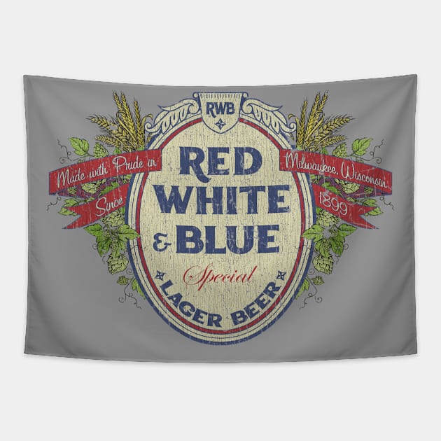 Red White & Blue Beer 1899 Tapestry by JCD666