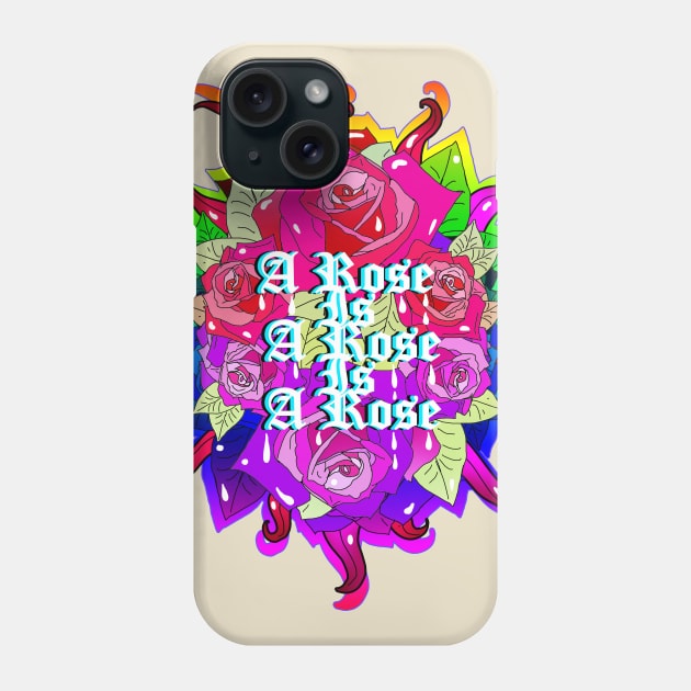 A Rose Is A Rose Is A Rose Phone Case by VeronicaLux