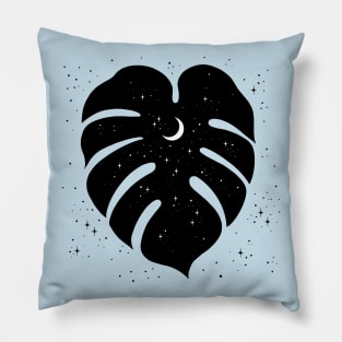 Night Sky in Monstera Pillow