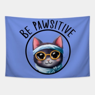 Stay Pawsitive Shirt, Be Pawsitive Shirt, Cat Positivity Shirt, Sarcastic Cat Shirt, cute paw t-shirt, Pawsitive Catitude, Funny Cat Lady Gift, Cat Mom Shirt Gift, Nerd Cat Shirt, Funny Nerdy Cat, Cute Nerd Cat Shirt, Cute Nerd Shirt, Cat Owner Gift Tee Tapestry