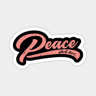 'Peace Starts Here' Radical Kindness Anti Bullying Shirt Magnet